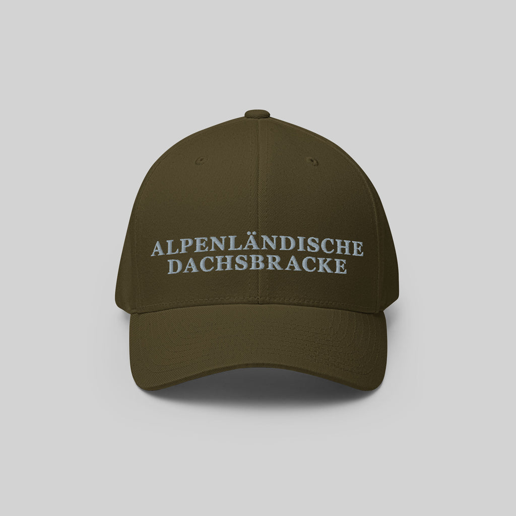 Alpenländische DB Cap by ZIO in green (olive), dog breed “Alpenländische Dachsbracke” embroidered.
