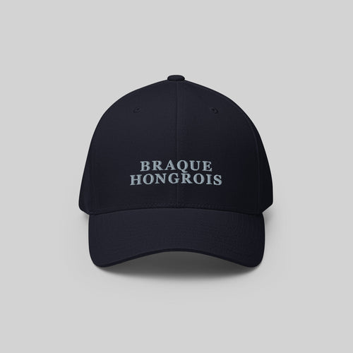 Braque Hongrois Cap by ZIO in blue (dark navy), dog breed “Braque Hongrois” (Magyar Vizsla) embroidered.