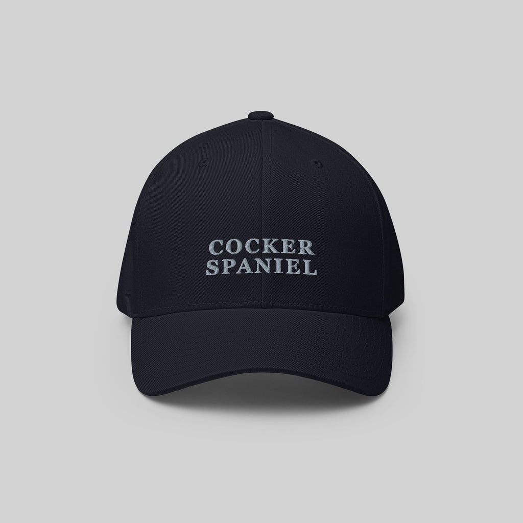 Cocker Spaniel Cap by ZIO in blue (dark navy). Dog breed “Cocker Spaniel" embroidered.