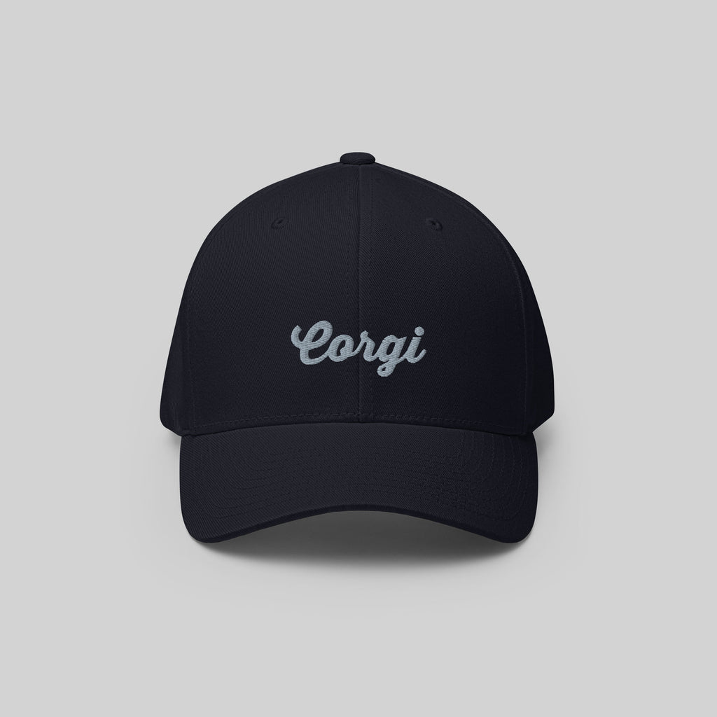 Corgi Signature Cap by ZIO in blue (dark navy), “Corgi” embroidered - Welsh Corgi dog breed.