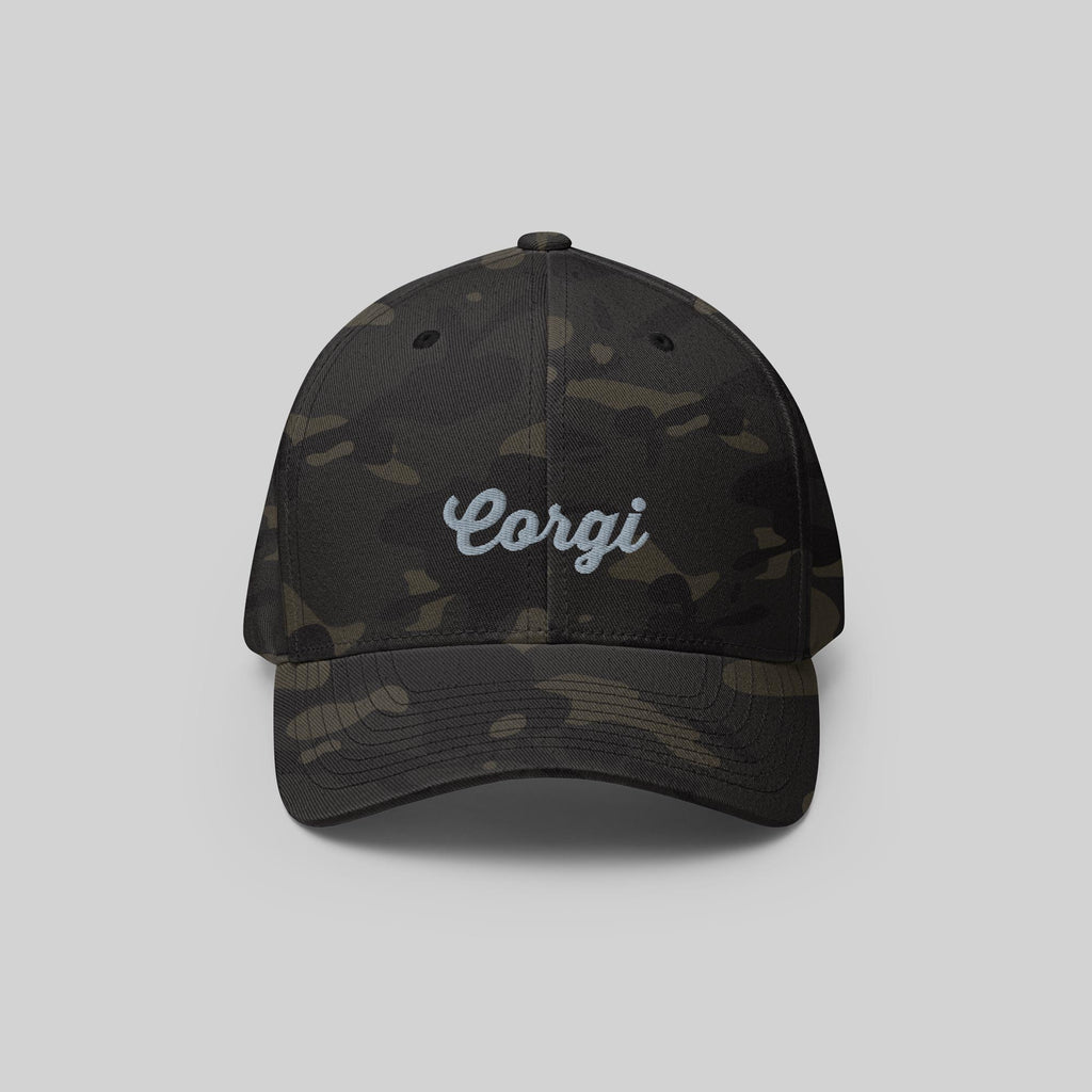 Corgi Signature Cap by ZIO in multicam, “Corgi” embroidered - Welsh Corgi dog breed.