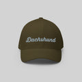 Dachshund Signature Cap by ZIO in green (olive). Dog breed “Dachshund” (Teckel/ Dackel) embroidered.
