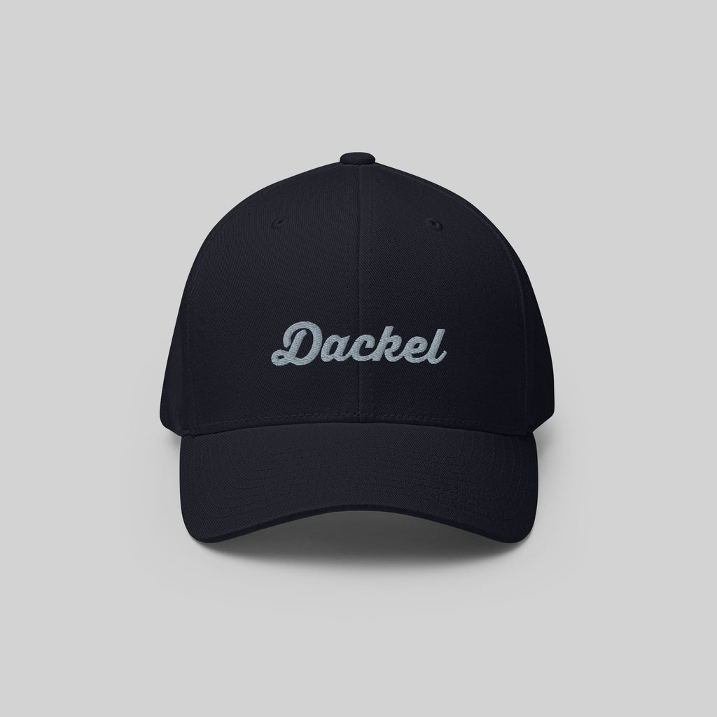 Dackel Signature Cap by ZIO in blue (dark navy). Dog breed “Dackel” (Teckel/ Dachshund) embroidered.