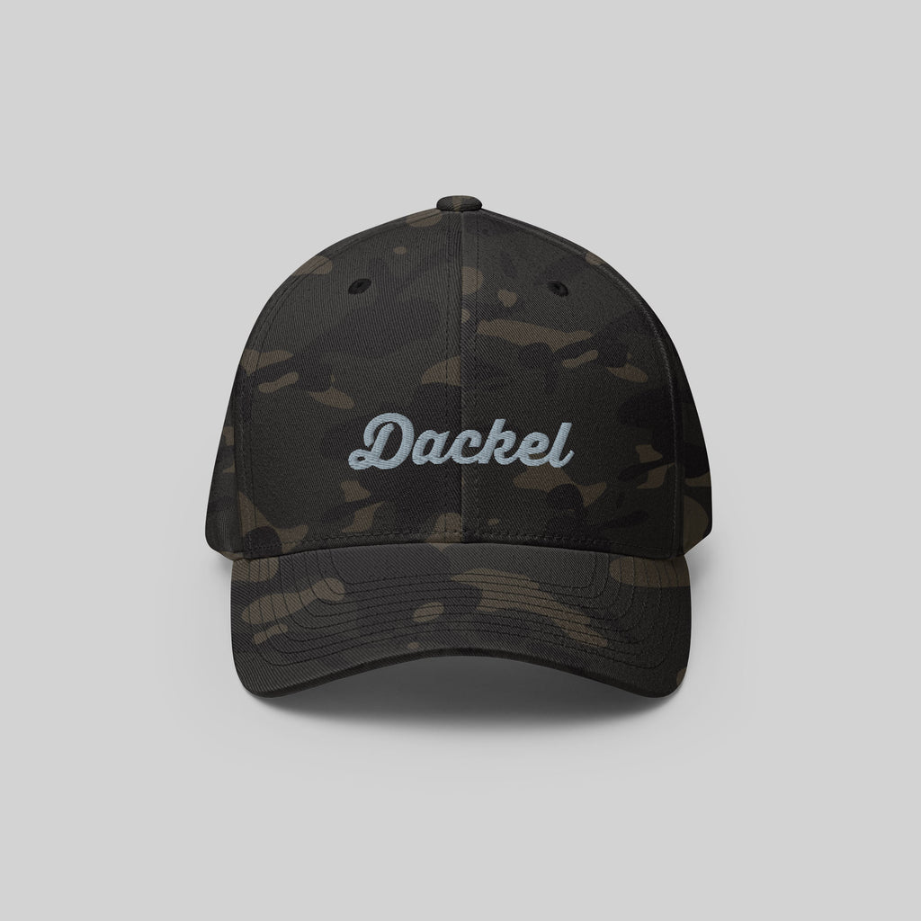 Dackel Signature Cap by ZIO in multicam (camouflage). Dog breed “Dackel” (Teckel/ Dachshund embroidered.