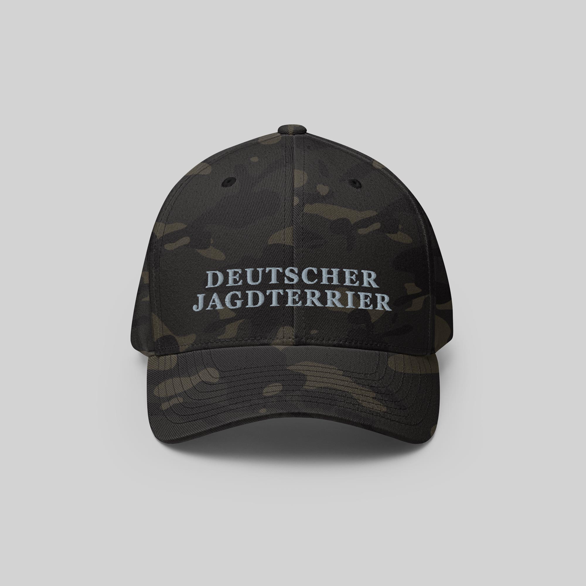 German Hunting Terrier Cap by ZIO in multicam. Dog breed “Deutscher Jagdterrier" embroidered.