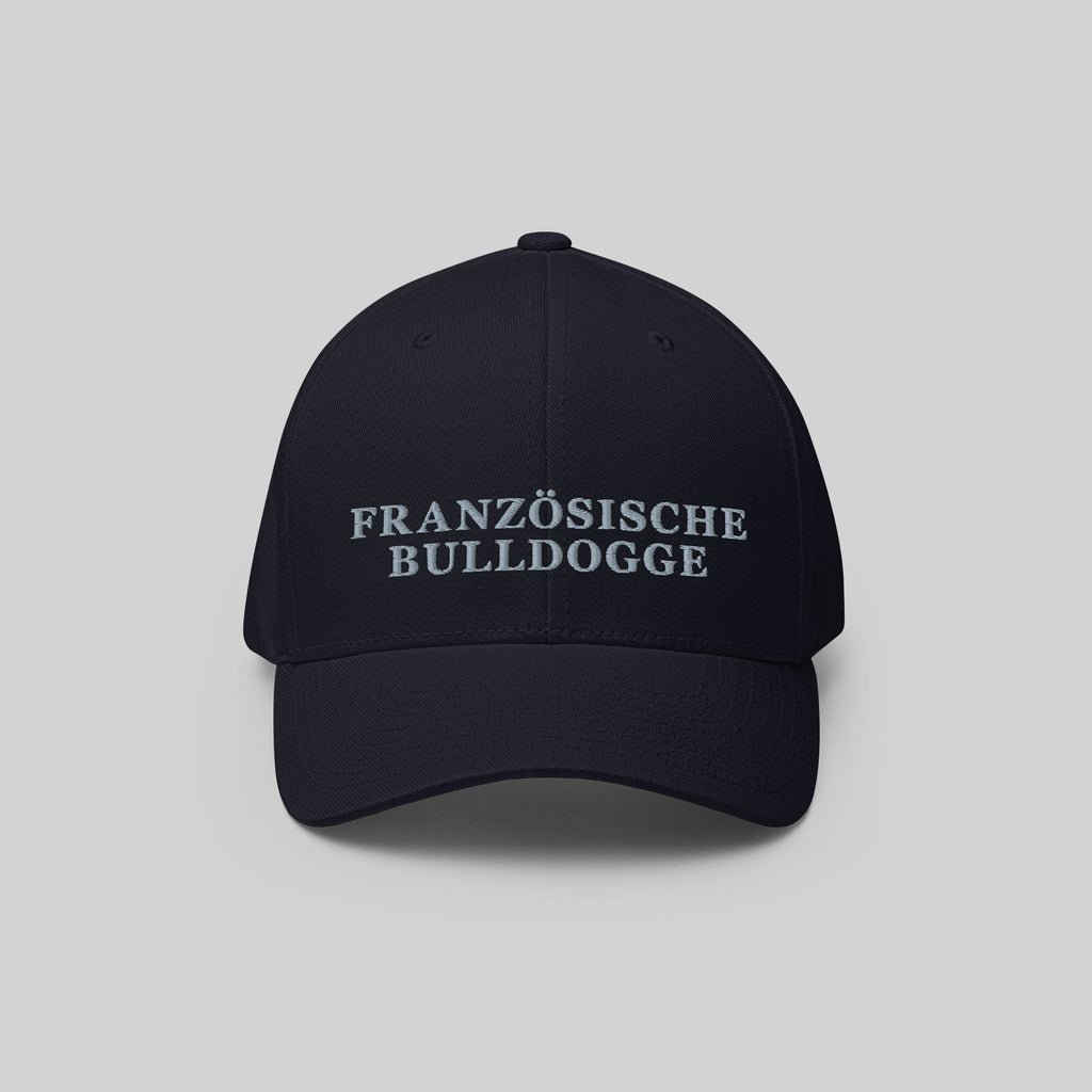 FR Bulldogge Cap by ZIO in blue (dark navy), dog breed “Französische Bulldogge” embroidered.