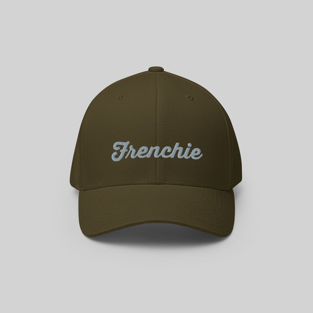 Frenchie Signature Cap by ZIO in green (olive), French Bulldog dog breed - “Frenchie” embroidered.