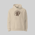 German Shorthaired Pointer dog breed Hoodie in Desert Dust/ Beige by ZIO – Hand-drawn design, unisex organic cotton hoodie for dog lovers.