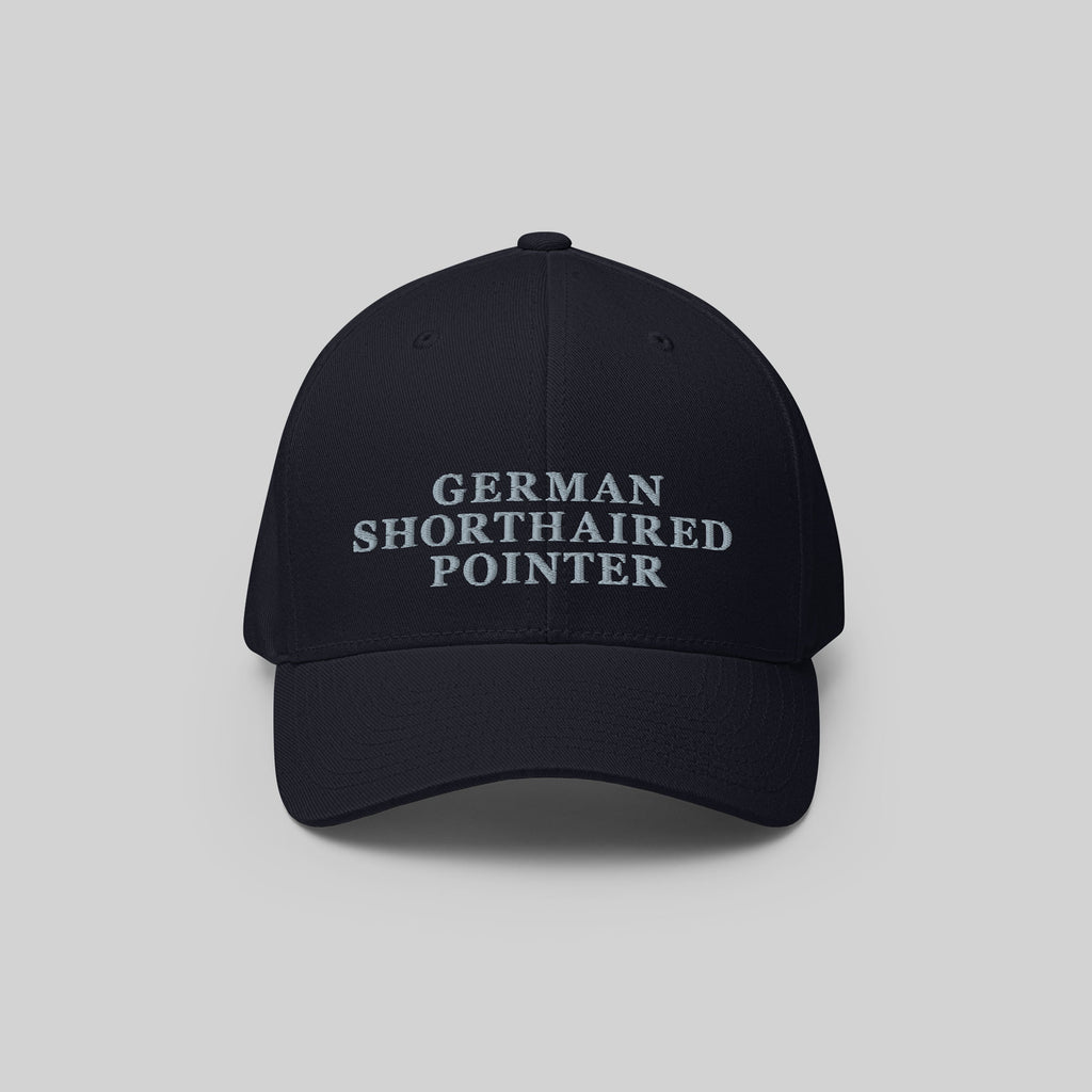 German Shorthaired Pointer Cap by ZIO in blue (dark navy). Dog breed “German Shorthaired Pointer" embroidered.