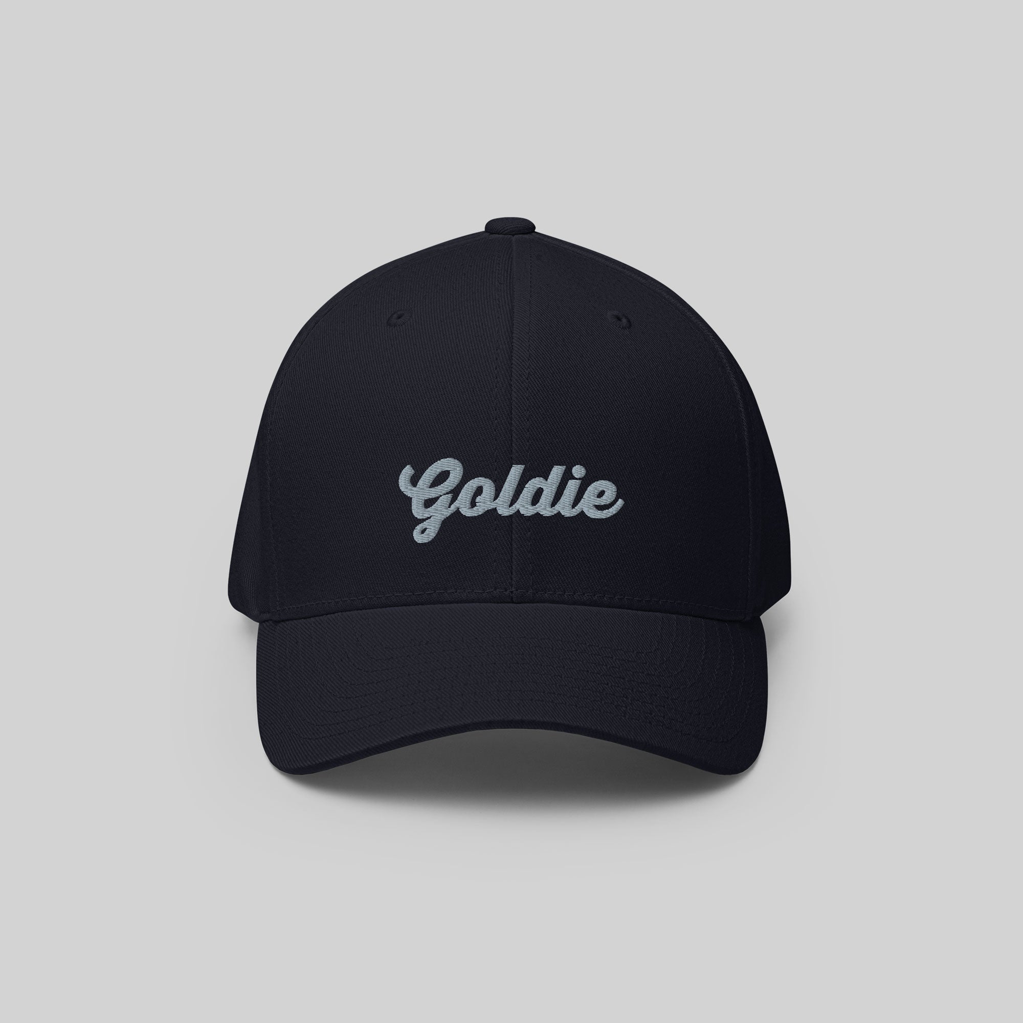 Goldie Signature Cap by ZIO in blue (dark navy), “Goldie” embroidered.