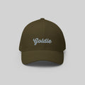 Goldie Signature Cap by ZIO in green (olive), “Goldie” embroidered.