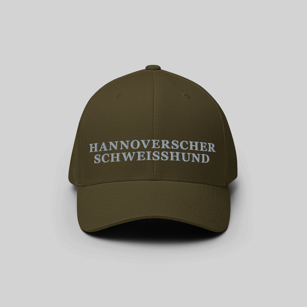 Hannoverscher Cap by ZIO in green (olive), dog breed “Hannoverscher Schweisshund” embroidered.