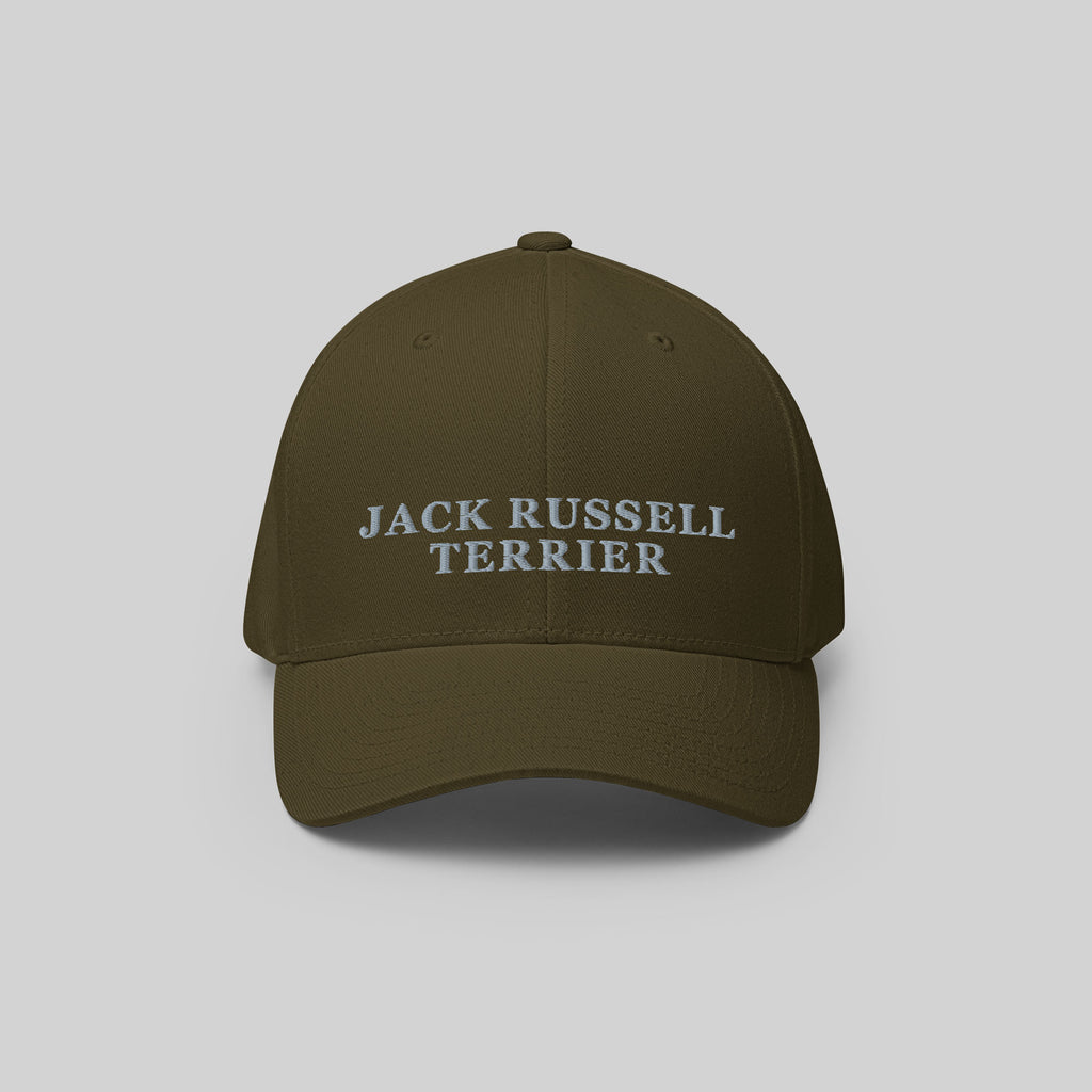 Jack Russell Terrier Cap by ZIO in green (olive). Dog breed “Jack Russell Terrier” embroidered.