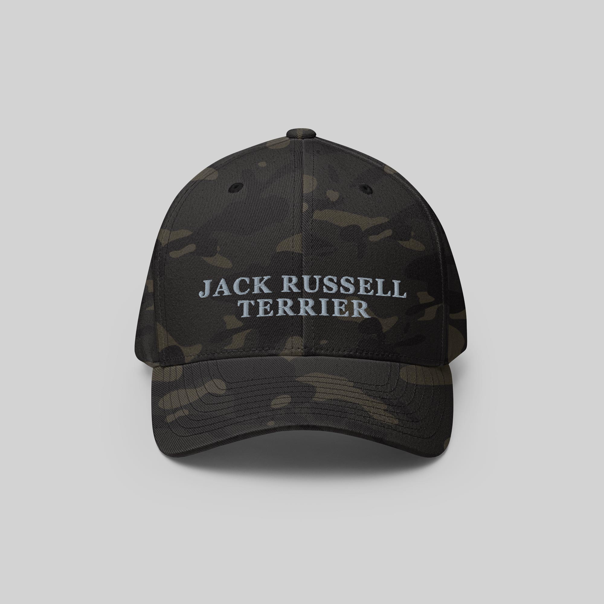 Jack Russell Terrier Cap by ZIO in multicam. Dog breed “Jack Russell Terrier” embroidered.