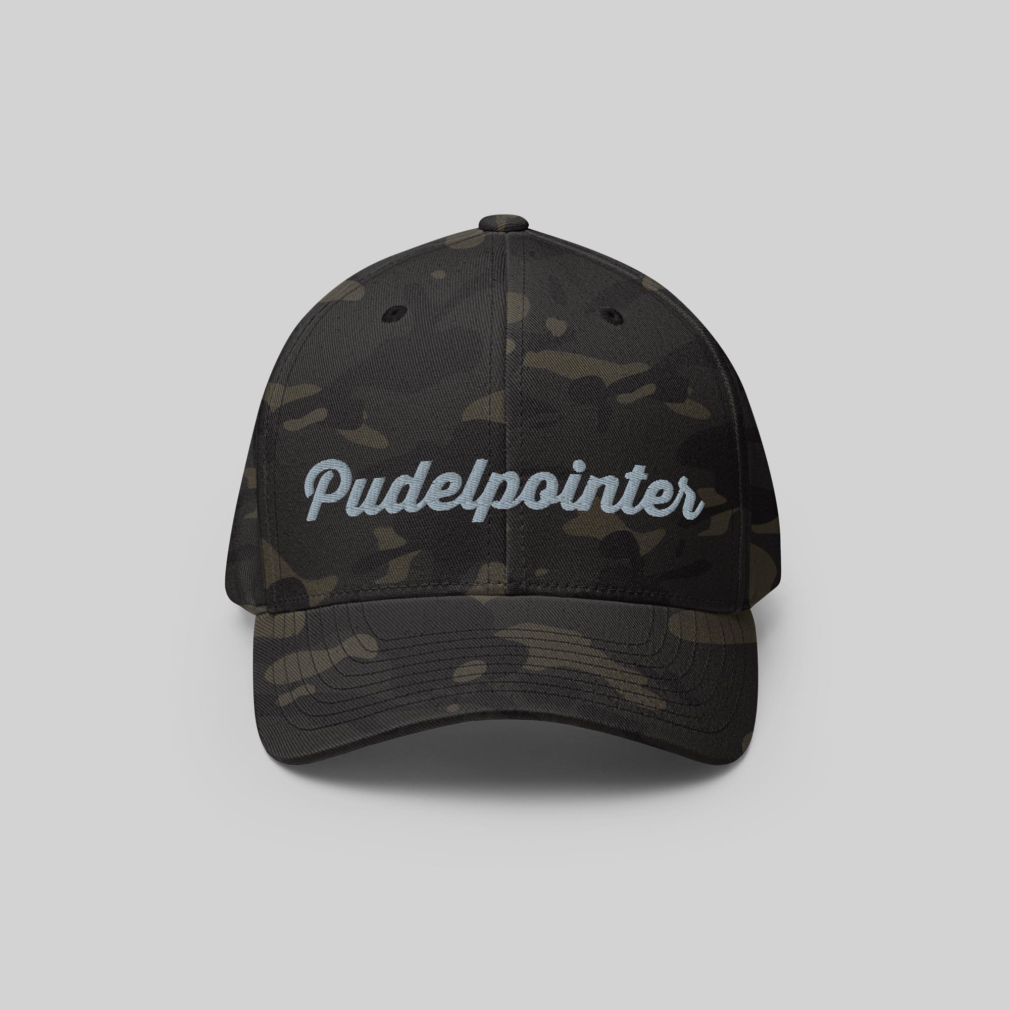 Pudelpointer Signature Cap by ZIO in multicam (camouflage). Dog breed “Pudelpointer” embroidered.
