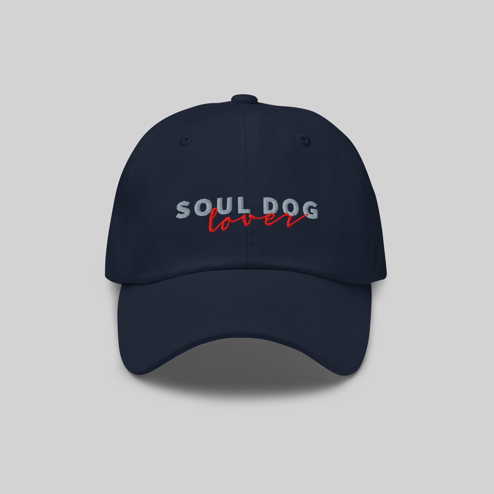Soul Dog Cap by ZIO in blue (navy), “Soul Dog Lover" embroidered.