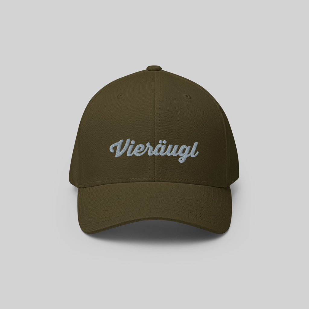 Vieräugl Signature Cap by ZIO in green, “Vieräugl” - Austrian Black and Tan Hound dog breed -  embroidered.
