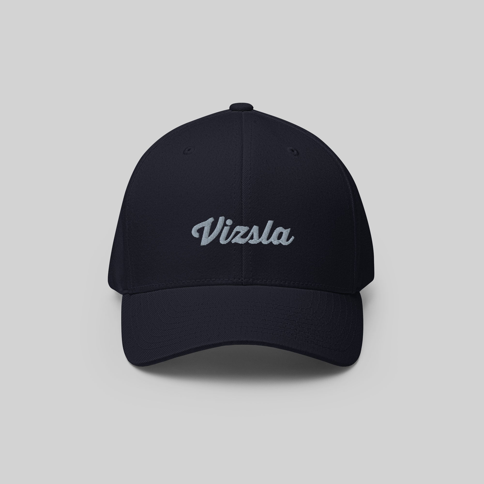 Vizsla Signature Cap by ZIO in blue (dark navy), dog breed “Vizsla” (Magyar Vizsla) embroidered.
