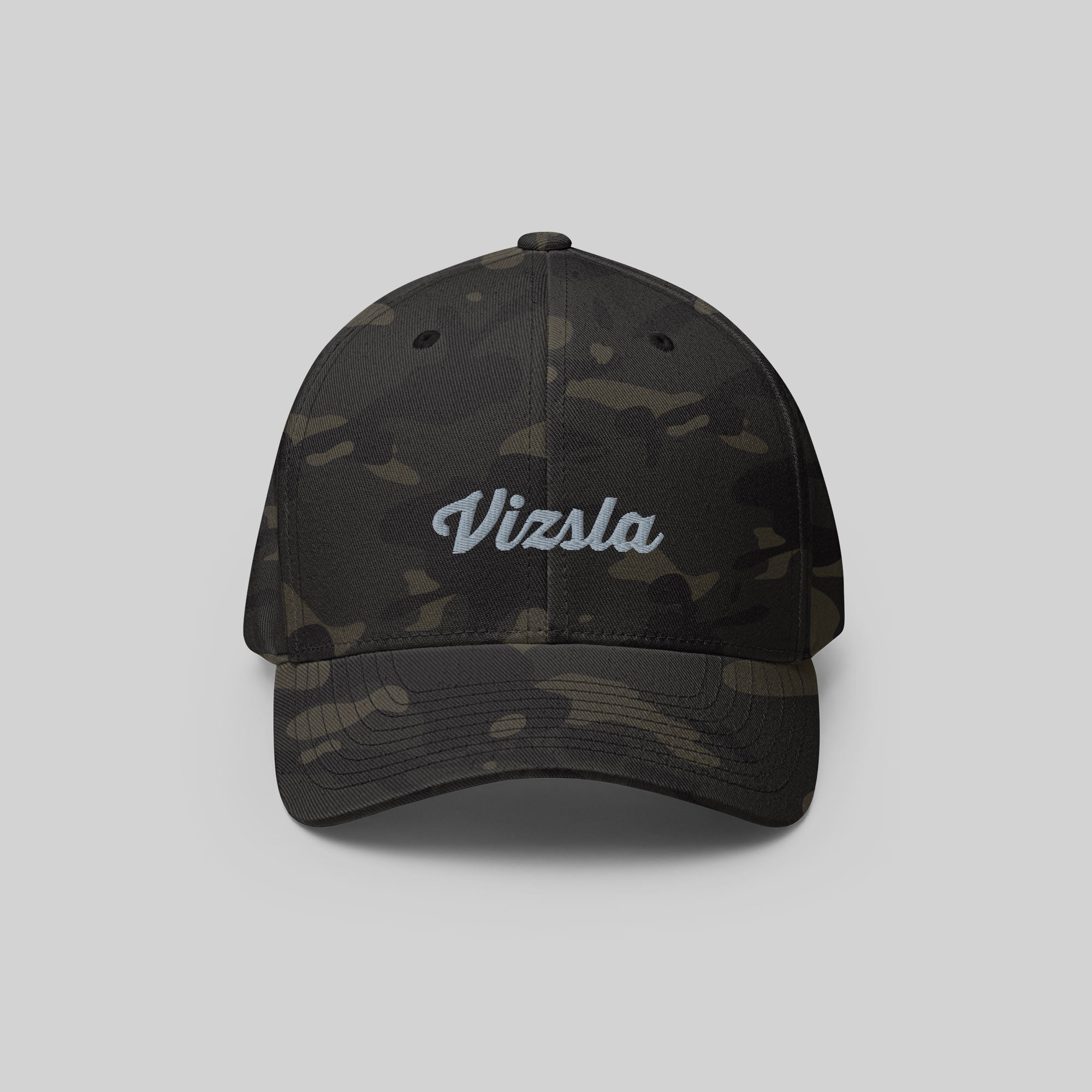 Vizsla Signature Cap by ZIO in multicam (camouflage), dog breed “Vizsla” (Magyar Vizsla) embroidered.
