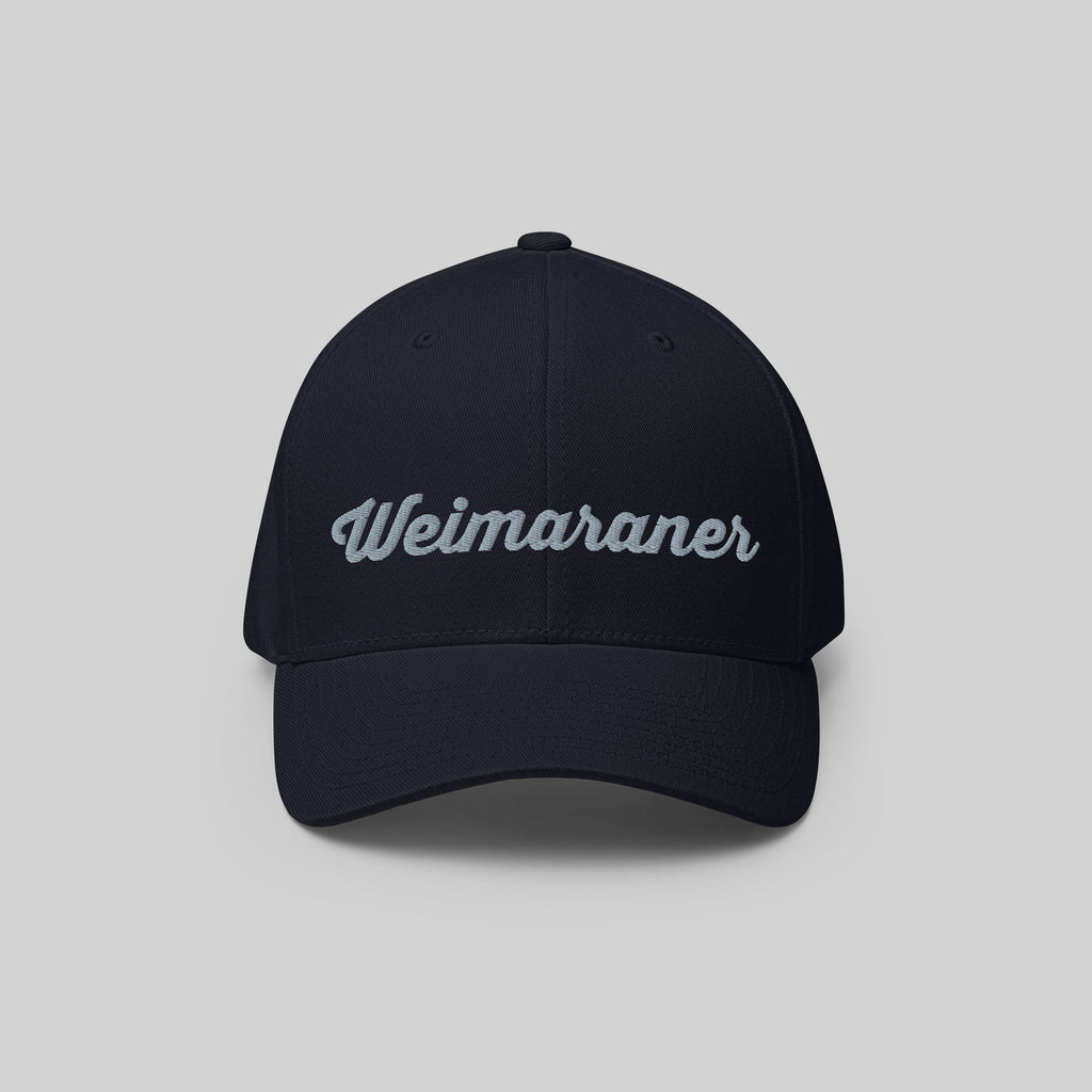 Weimaraner Signature Cap by ZIO in blue (dark navy), dog breed “Weimaraner” (Braque de Weimar) embroidered.