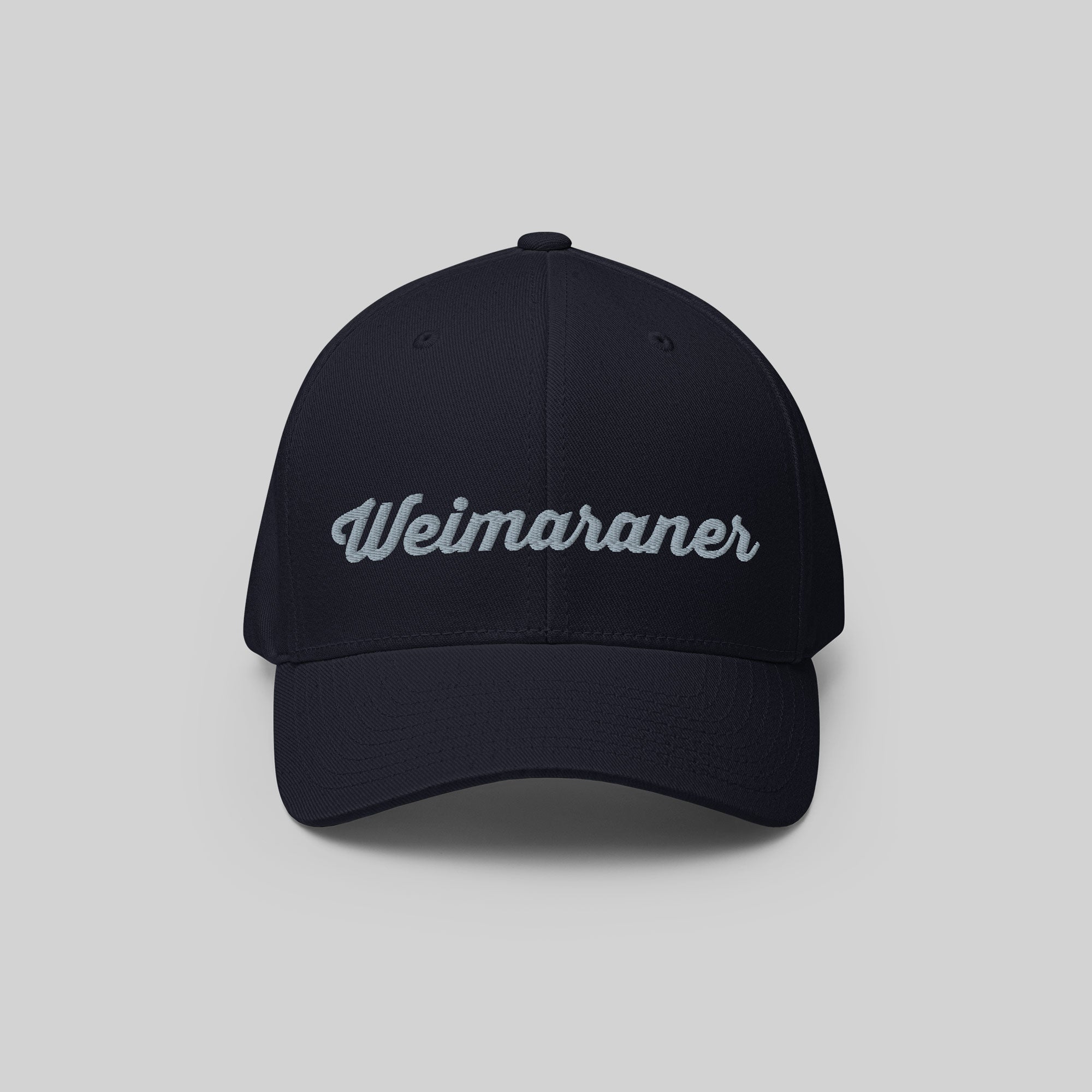 Weimaraner Signature Cap by ZIO in blue (dark navy), dog breed “Weimaraner” (Braque de Weimar) embroidered.
