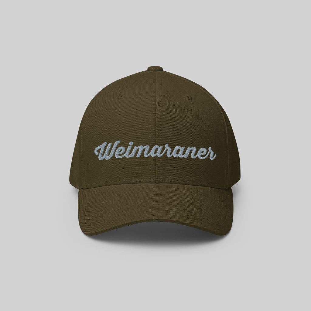 Weimaraner Signature Cap by ZIO in green (olive), dog breed “Weimaraner” (Braque de Weimr) embroidered.
