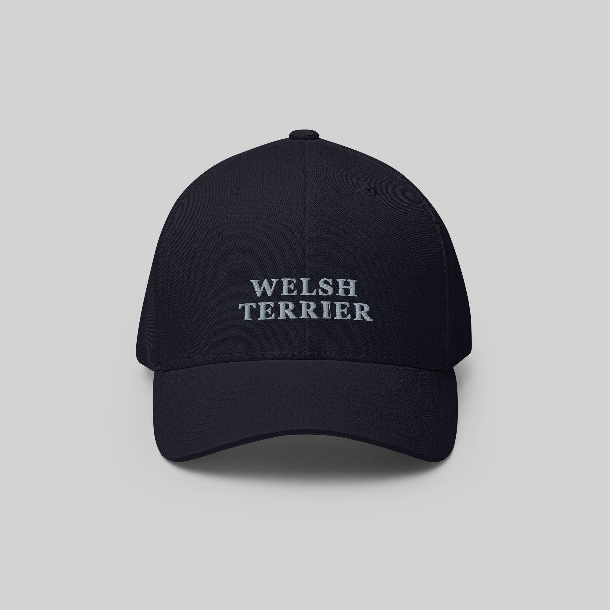 WelshTerrier Cap by ZIO in bue (dark navy). Dog breed “Welsh Terrier" embroidered.