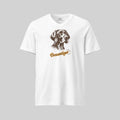 Deutsch Kurzhaar Brauntiger T-Shirt White, V-Neck - zio for paws