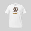 Deutsch Kurzhaar Brauntiger T-Shirt White, Rundhals - zio for paws