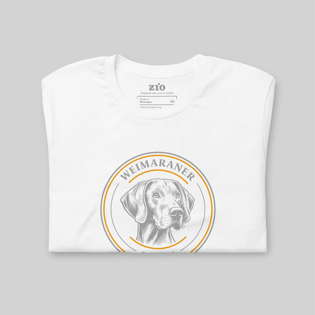 Weimaraner 1896 T-Shirt White folded - zio for paws