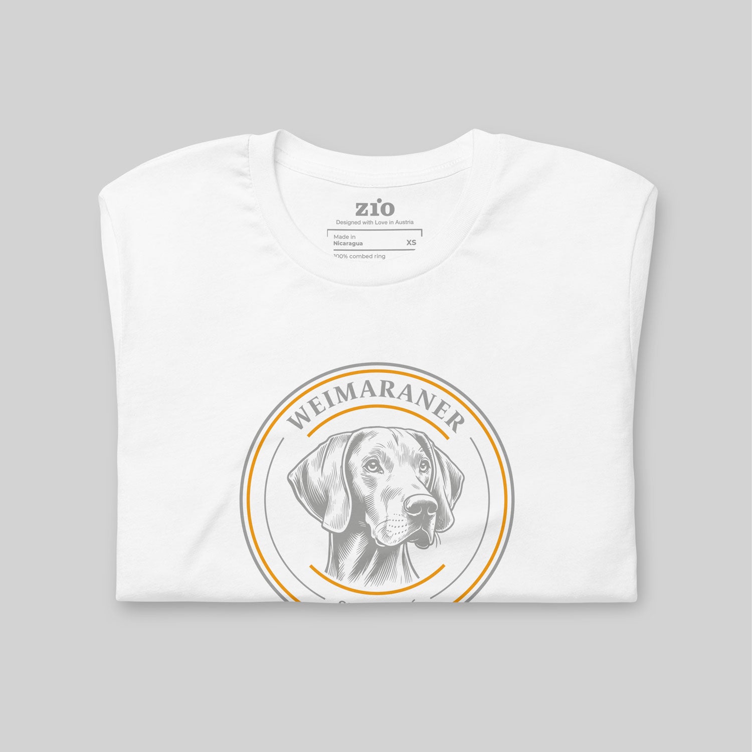 Weimaraner 1896 T-Shirt White folded - zio for paws