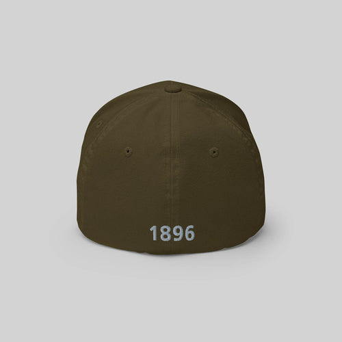 Green Weimaraner Flexfit Cap by ZIO with embroidery 1896 on the back 