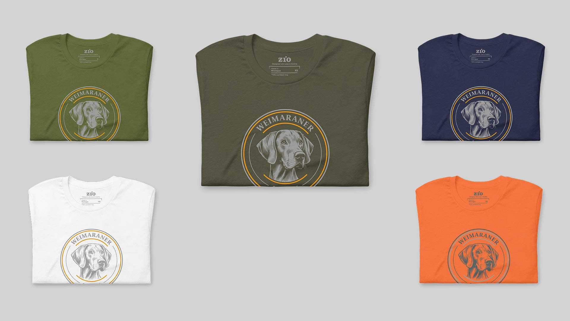 Weimaraner 1896 T-Shirt Collection - zio for paws